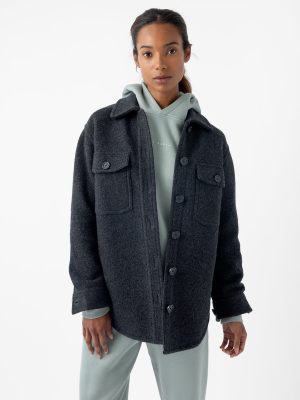 Women's Boucl?? Shacket - Last Chance