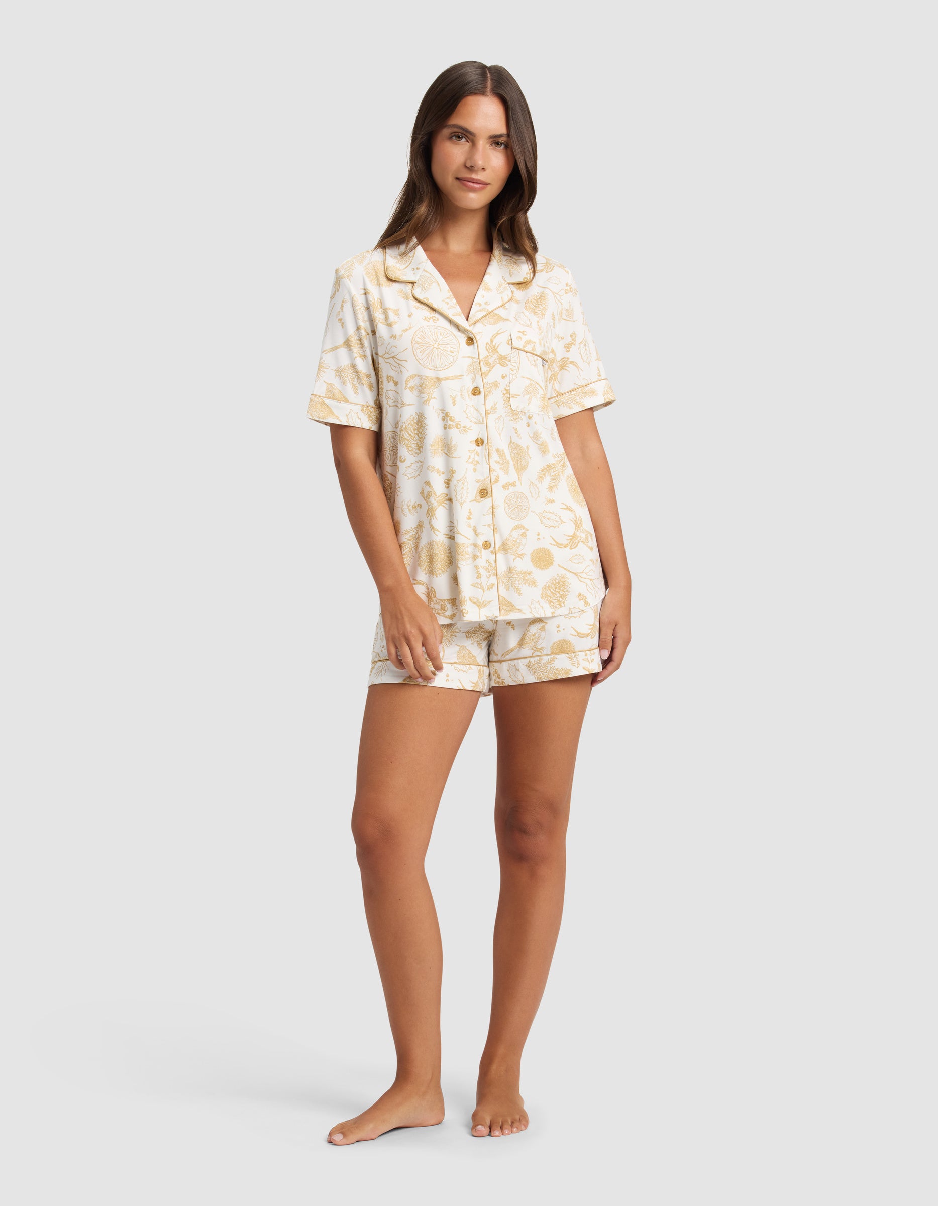 Women's Bamboo Stretch-Knit Short Sleeve Pajama Top - Image 43