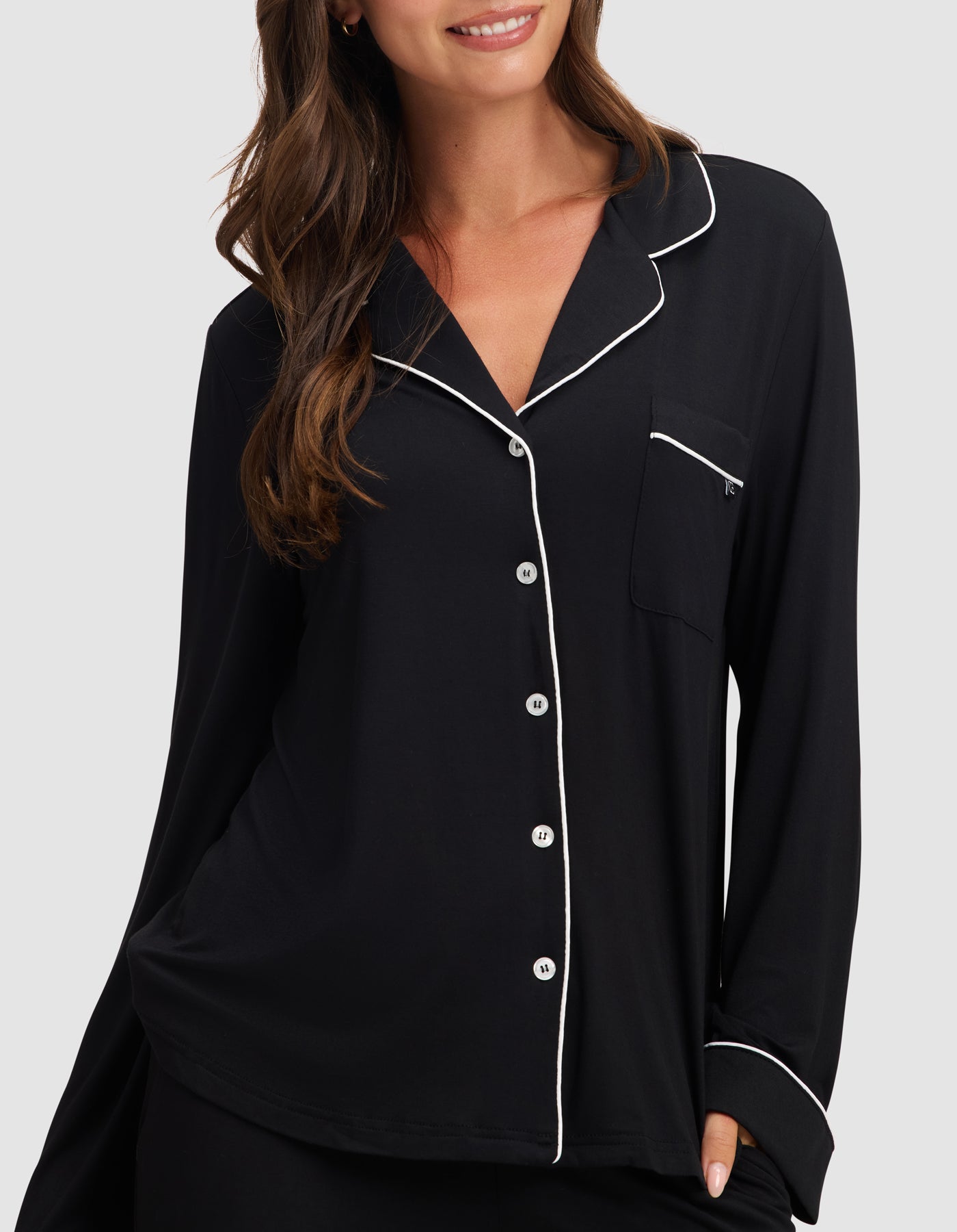Women's Bamboo Stretch-Knit Long Sleeve Pajama Set TALL - Image 4