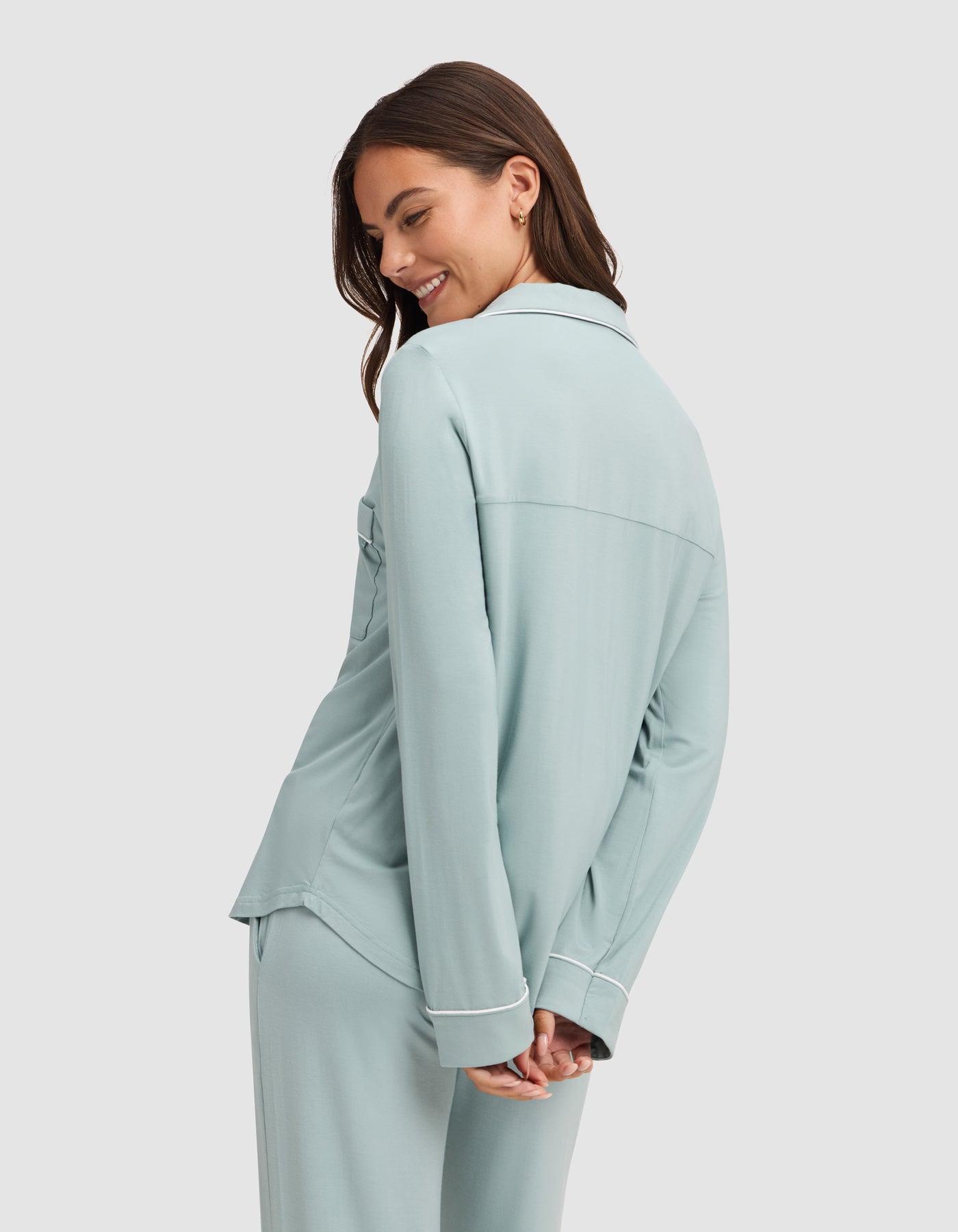 Women's Bamboo Stretch-Knit Long Sleeve Pajama Top - Image 41