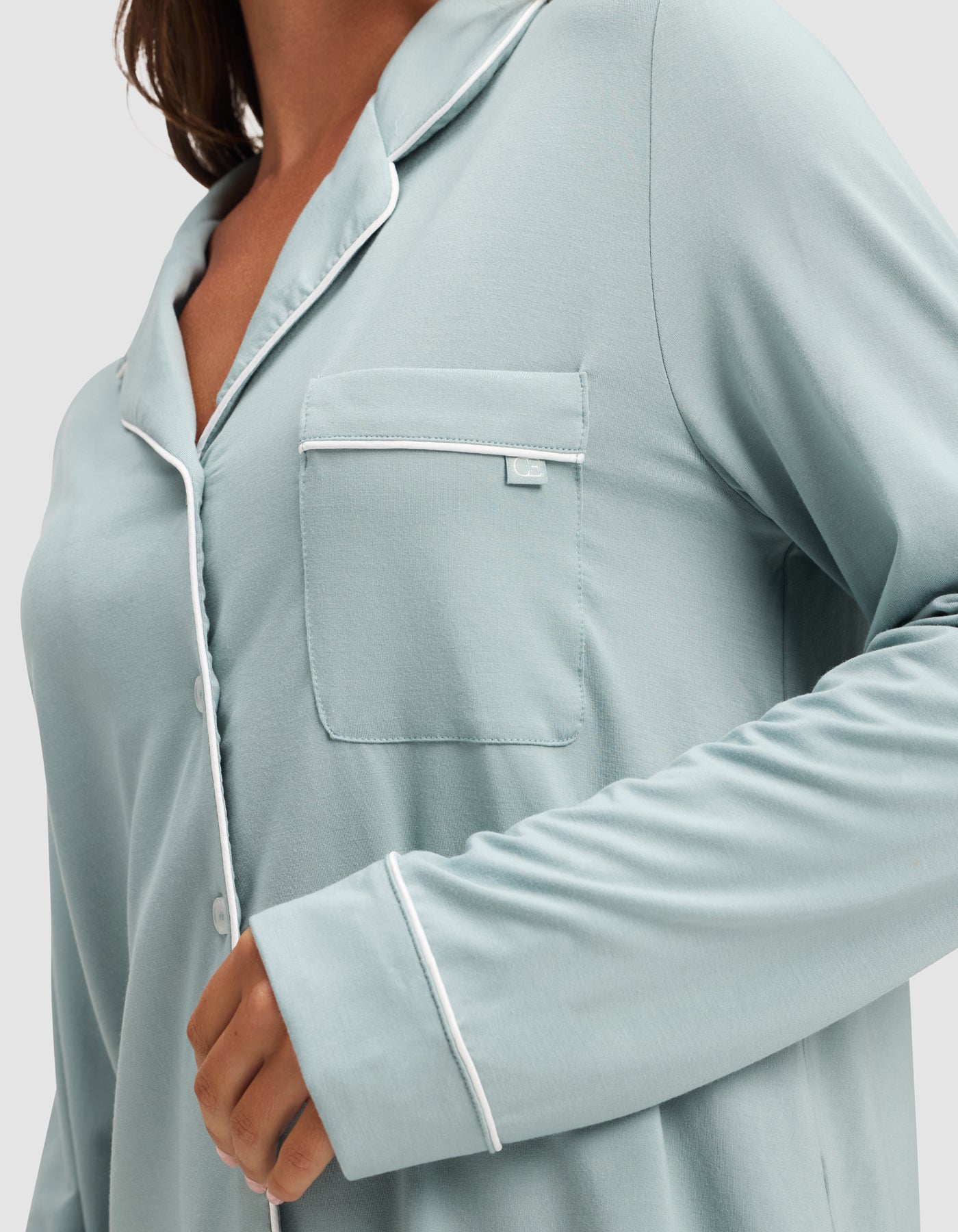 Women's Bamboo Stretch-Knit Long Sleeve Pajama Top - Image 44