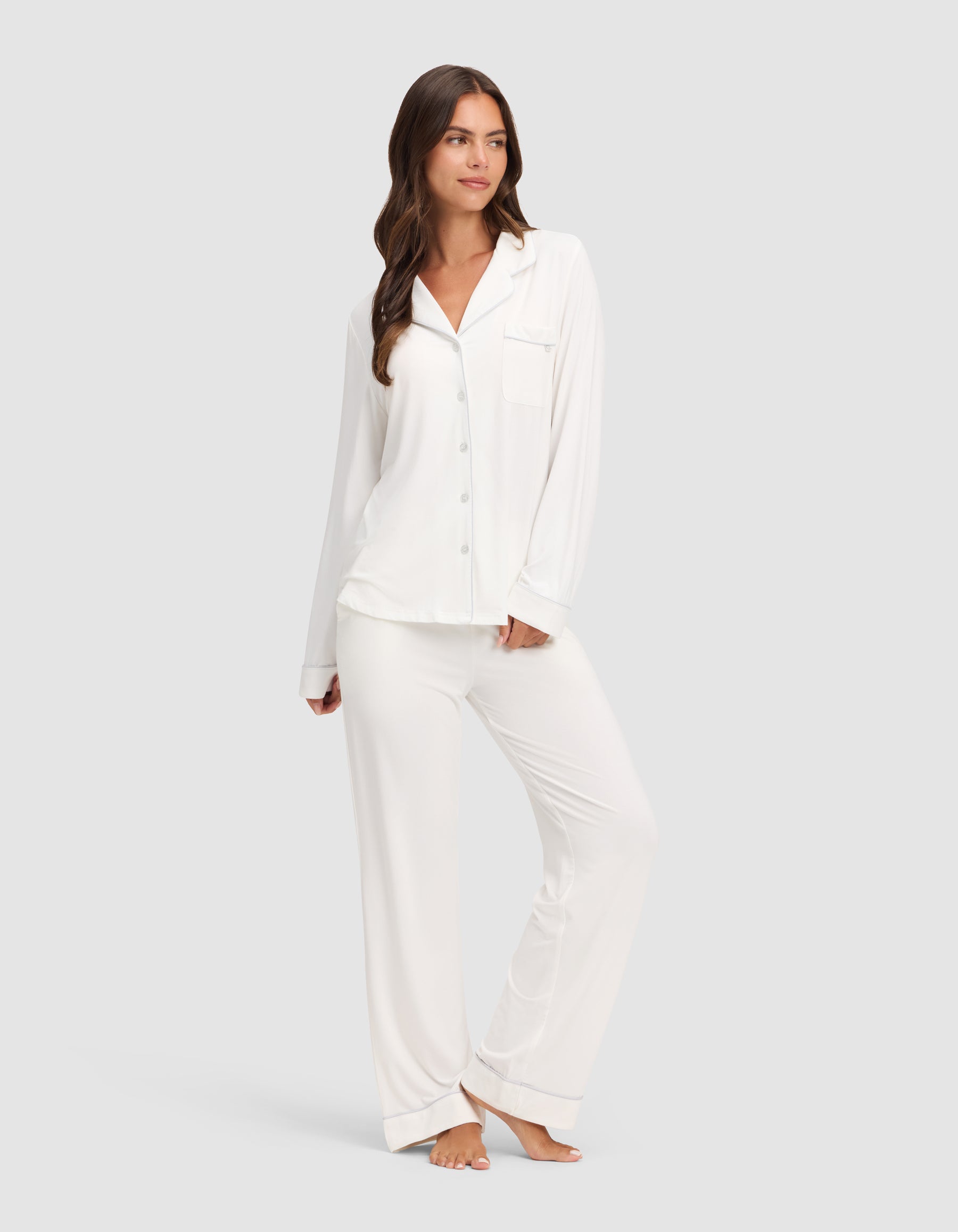 Women's Bamboo Stretch-Knit Long Sleeve Pajama Top - Image 53